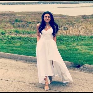 White Gown With Pockets